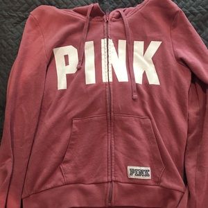 Zip up hoodie from Victoria’s Secret Pink.